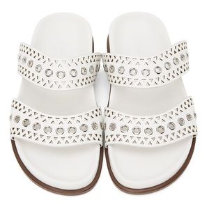 ALAÏA White Strap Sandals. Size 7